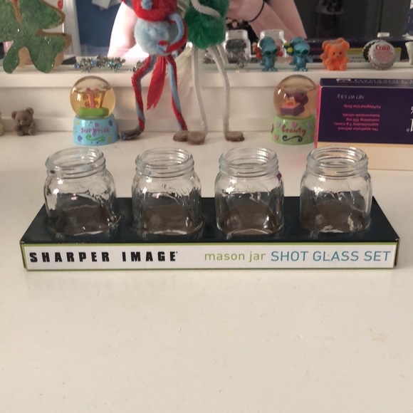 Never Used Sharper Image Mason Jar Shot Glass Set - Picture 3 of 3